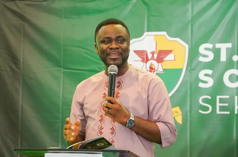 A speaker at the lectern